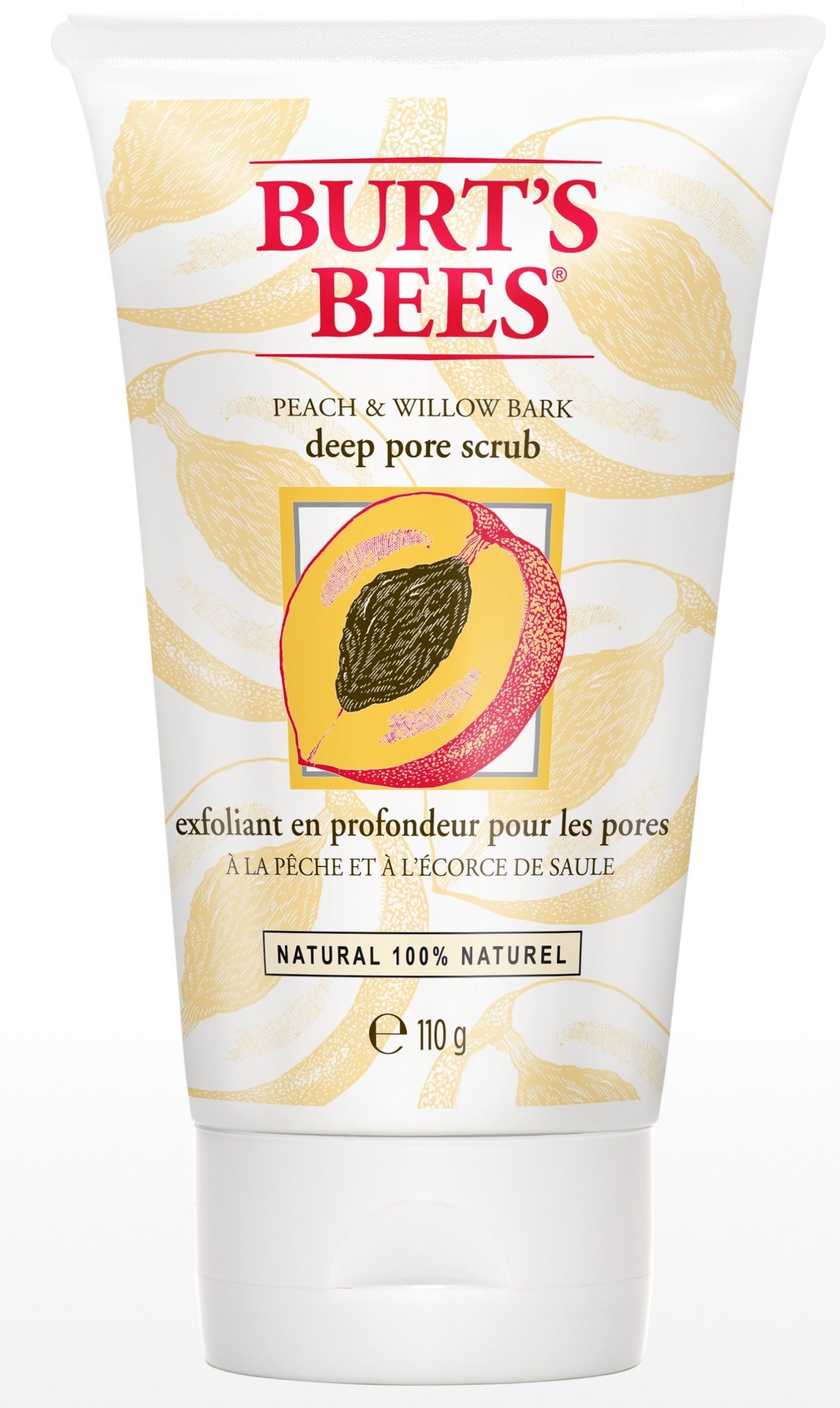 Burt's Bees Peach and Willowbark Deep Pore Scrub - Tiefenreinigendes Gesichtspeeling