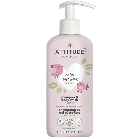 Attitude Baby Leaves 2 in 1 Shampoo & Duschgel - Ohne Duftstoffe