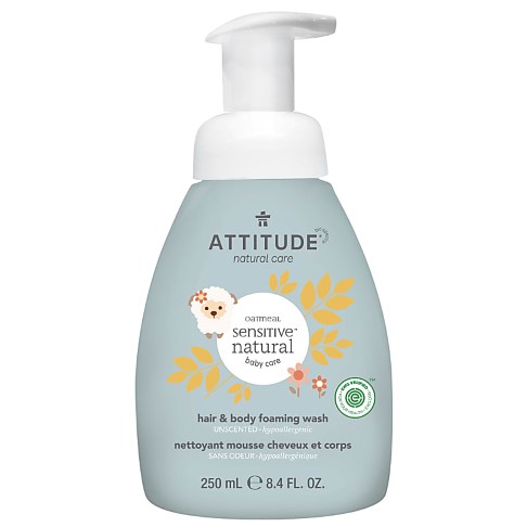 Attitude sensitive natural baby care 2in1 Hair and Body Foaming Wash - Babyseife