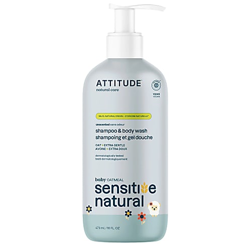 Attitude Oatmeal sensitive natural baby care - 2in1 Hair & Body Wash