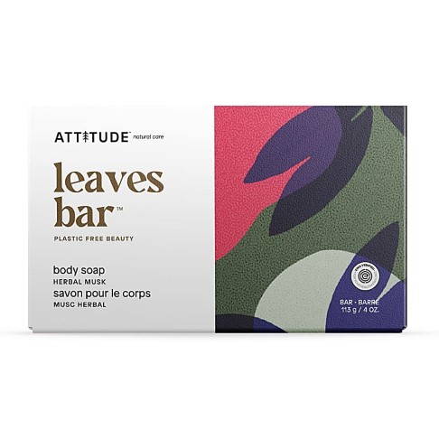 Bild von Attitude Leaves Bar Body Soap Herbal Musk - Seifenstück