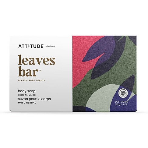 Attitude Leaves Bar Body Soap Herbal Musk - Seifenstück