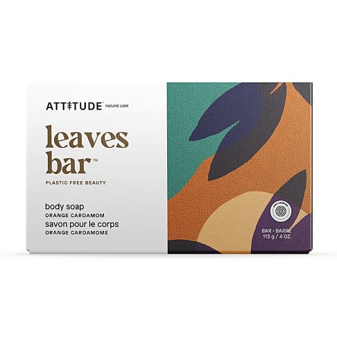 Bild von Attitude Leaves Bar Body Soap Orange Cardamom - Seifenstück