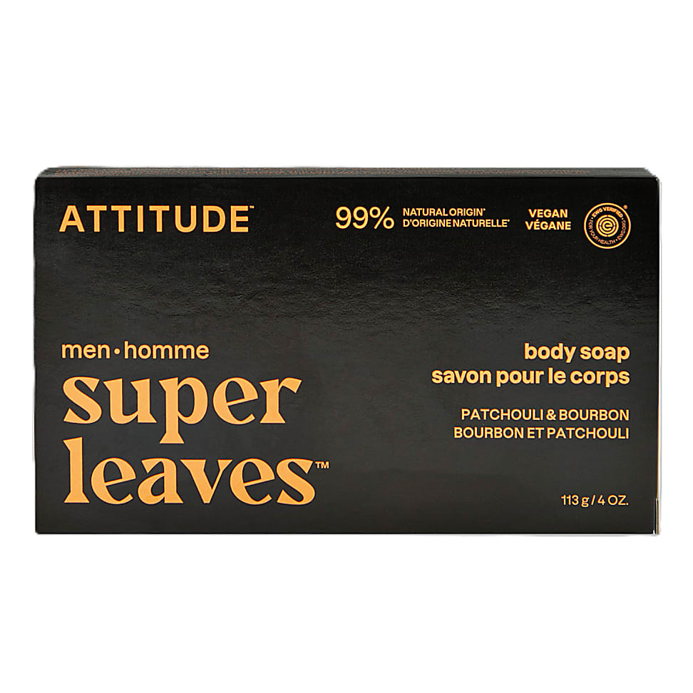 Attitude Super Leaves Körperseife für Männer - Patchouli & Bourbon