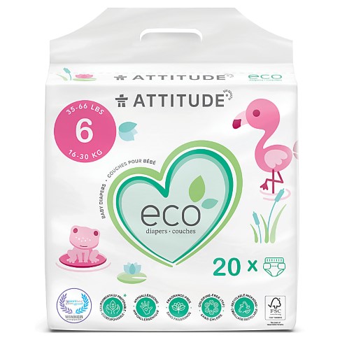 Attitude Baby Care Windeln XL, Größe 6 (16-30kg)