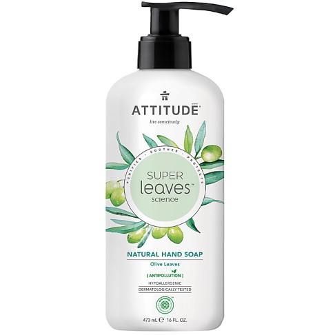 Bild von Attitude Super Leaves Natural Hand Soap Olive Leaves - Handseife Olivenblätter