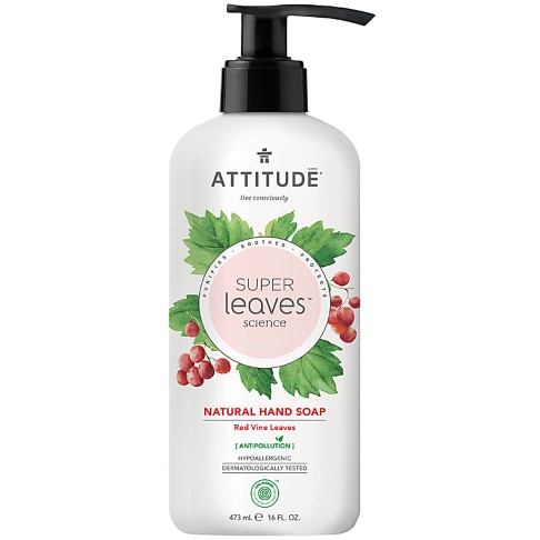 Bild von Attitude Super Leaves Natural Hand Soap Red Vine Leaves - Handseife Rote Weinblätter