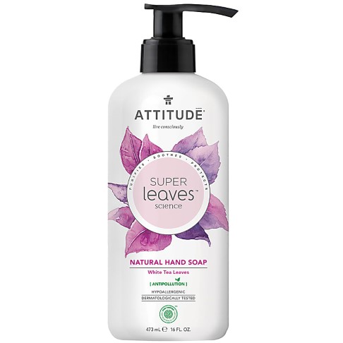 Bild von Attitude Super Leaves Natural Hand Soap White Tea Leaves - Handseife Weisser Tee