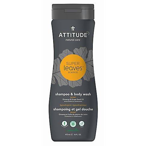 Attitude Super Leaves Shampoo & Bodywash 2 in 1 Sport - Sportler Shampoo & Duschgel