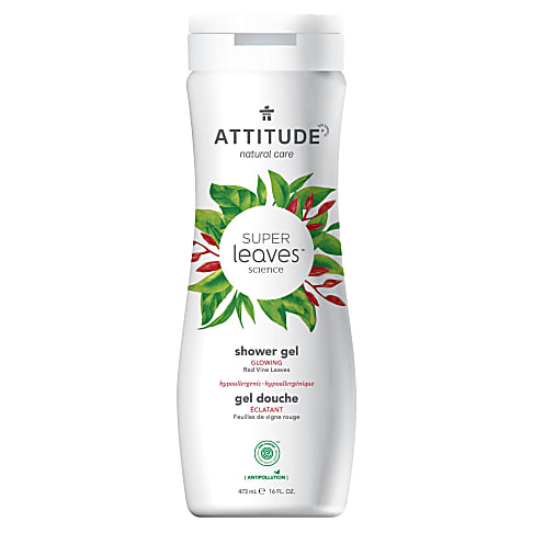 Attitude Super Leaves Natural Shower Gel Glowing - Duschgel mit Rotweinblattextrakt