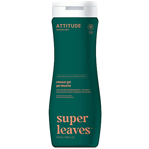 Attitude Super Leaves Natural Shower Gel Glowing - Duschgel mit Rotweinblattextrakt