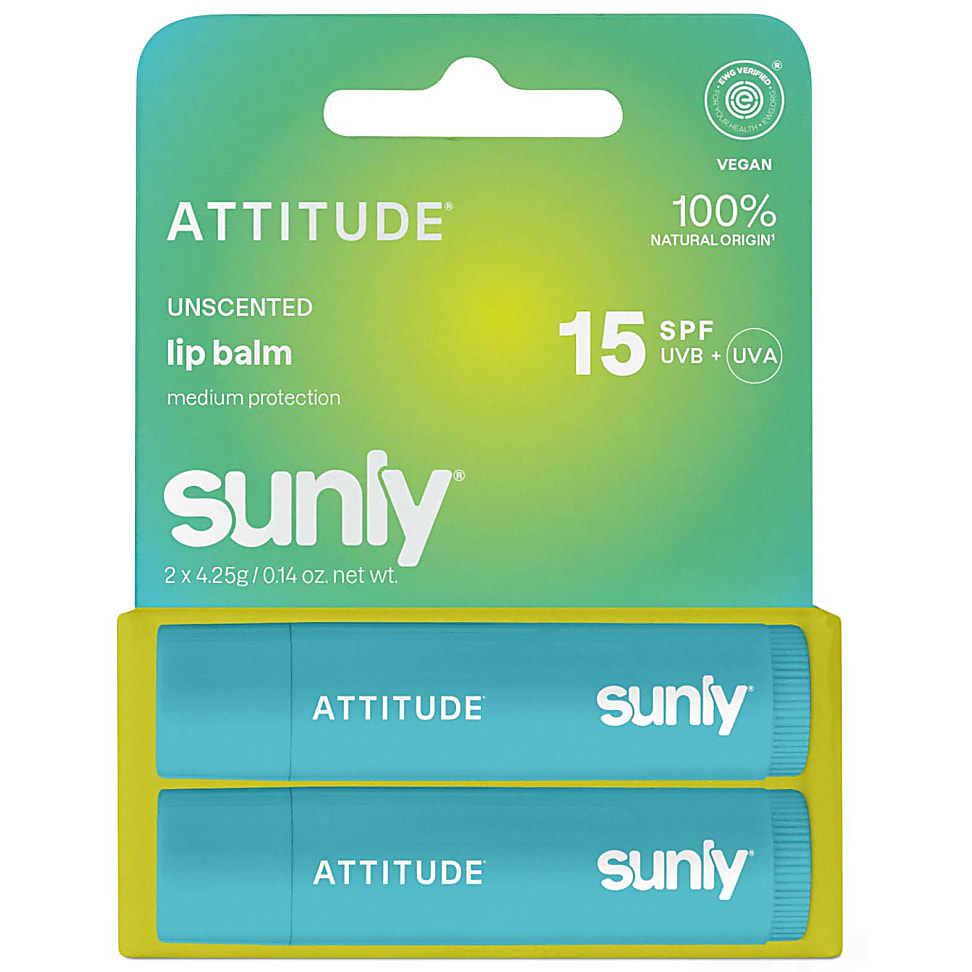 Attitude Sunly Lippenbalsam LSF15 Duo - Parfümfrei