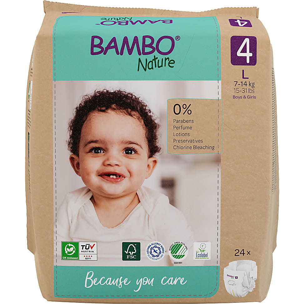 Bambo Nature Windeln - Maxi - Größe 4 - Packung mit 30