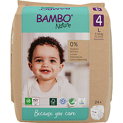 Bambo Nature Windeln - Maxi - Größe 4 - Packung mit 24