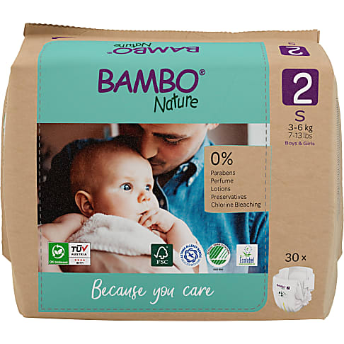 Bambo Nature Windeln - Mini - Größe 2 - Packung mit 30 Windeln