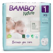 Bambo Nature Windeln - New Born - Größe 1 - Packung mit 22 Windeln
