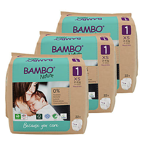 Bambo Nature Windel Größe 1 Vorteilspackung (66 Stück)