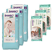 Bambo Nature Windel Größe 3 (156 Stück) + Feuchttücher (150 Stück)