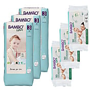Bambo Nature Windel Größe 3 (156 Stück) + Feuchttücher (150 Stück)