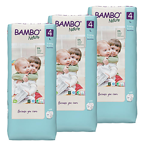 Bambo Nature Windeln Größe 4 Economy Pack (144 Stück)