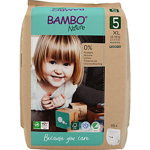 Bambo Nature Training Pants - Junior - Größe 5 - Packung mit 19 Windeln