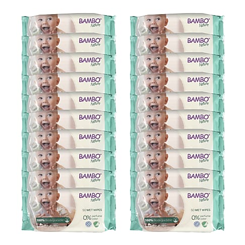 Bambo Nature Wipes Vorteilspackung (1000 Tücher)