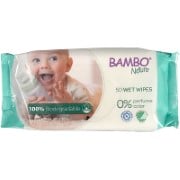Bambo Nature Feuchttücher - 100% biologisch abbaubare Feuchttücher (x50)