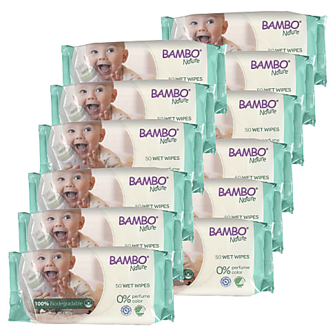 Bambo Nature Wipes Vorteilspackung (600 Tücher)