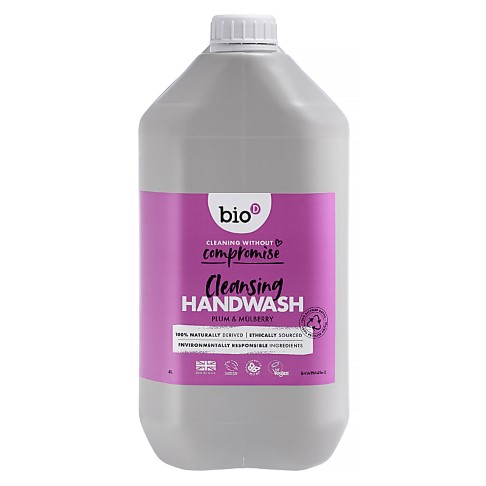 Bio-D Plum & Mulberry Sanitising Hand Wash 5L - Desinfizierende Handseife