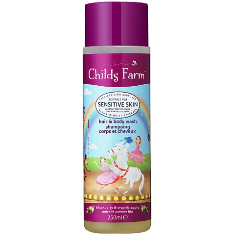 Childs Farm Hair & Body Wash - Shampoo & Duschgel mit Brommbeere & Bio Apfel