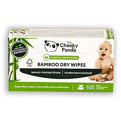 The Cheeky Panda Biodegradable Bamboo Dry Wipe