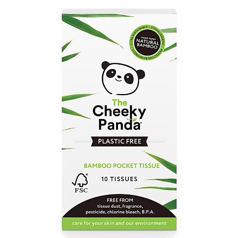 Cheeky Panda Bamboo Pocket Tissues - Plastikfreie Taschentücher aus Bambusfaser