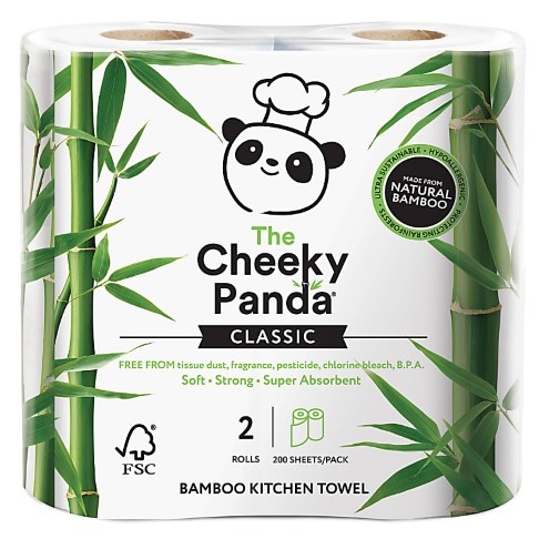 The Cheeky Panda Bamboo Kitchen Towel 2 rolls - Küchenrolle aus Bambusfaser