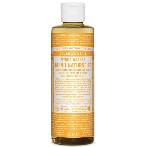 Bild von Dr. Bronner's Zitrus-Orange 18-in-1 Naturseife 240 ml