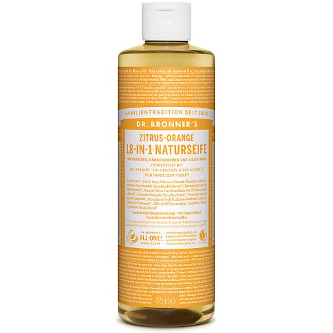 Bild von Dr. Bronner's Zitrus-Orange 18-in-1 Naturseife 475 ml