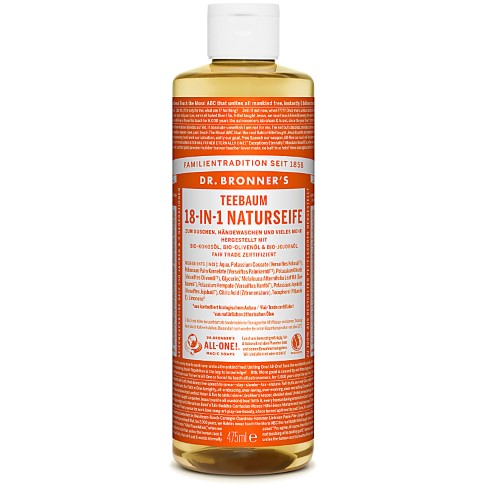 Bild von Dr. Bronner's Teebaum 18-in-1 Naturseife 475 ml