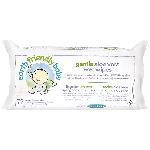 Earth Friendly Baby Sanfte Reinigungstücher Aloe Vera
