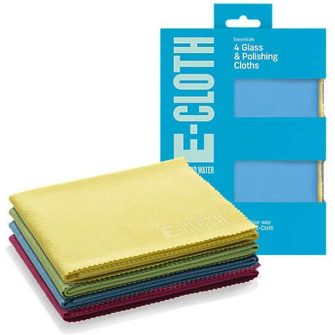 E-Cloth Glas- und Poliertuch (4 Stück)