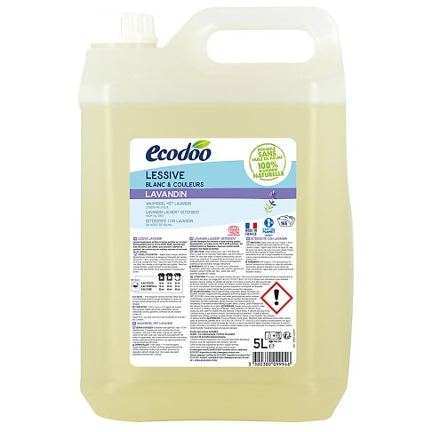 Ecodoo Lessive Liquide Concentrée Lavande  - Flüssigwaschmittel Lavendel 5L