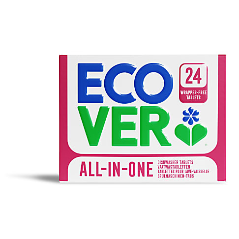 Ecover Plastikfreie All In One Spülmaschinentabletten (24 Stück)
