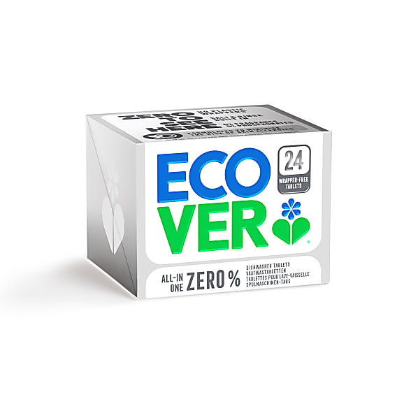 Ecover ZERO Plastikfreie All-in-One Spülmaschinen-Tabs (24 Stück)