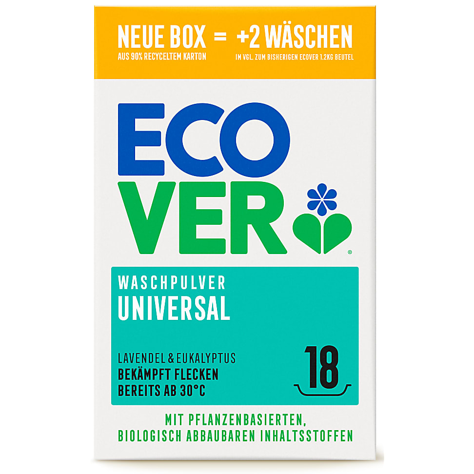 Ecover Universal Waschpulver Konzentrat 1,2 kg – Lavendel