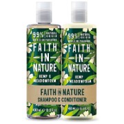 Faith in Nature Hemp & Meadowfoam Doppelpack Shampoo & Conditioner