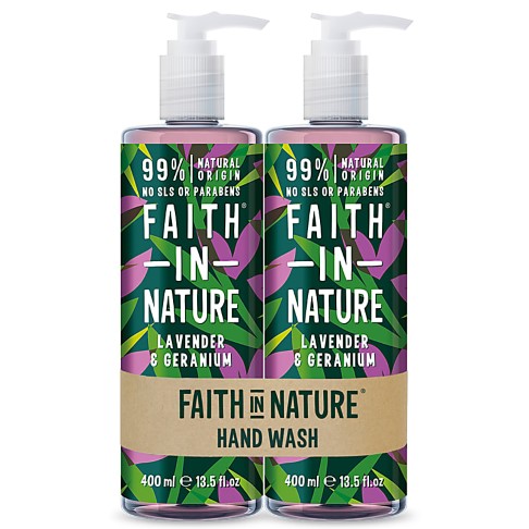 Bild von Faith in Nature Lavender & Geranium Handwash - Handseife im Doppelpack