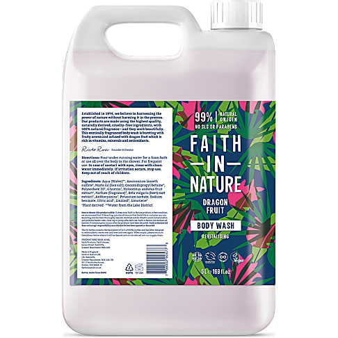 Faith in Nature Dragon Fruit Body Wash - Duschgel & Schaumbad 5L