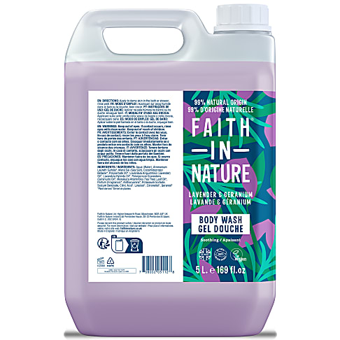 Faith in Nature Lavender & Geranium Duschgel & Schaumbad - 5L