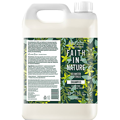 Faith in Nature Seaweed & Citrus Shampoo - 5L