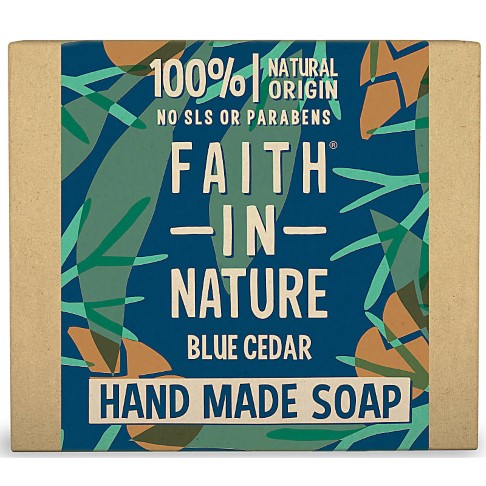 Bild von Faith in Nature for Men Blue Cedar Soap Bar - Seifenstück