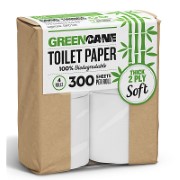 Greencane - Toilettenpapier (4 Rollen á 300 Blätter)
