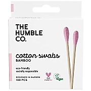 Humble Wattestäbchen aus Bio Baumwolle & Bambus - pink (100 Stück)